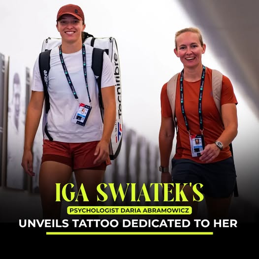 Iga Swiatek’s psychologist Daria Abramowicz unveils tattoo dedicated to her